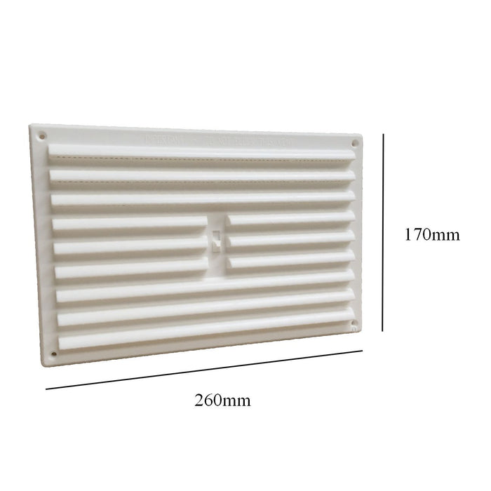 9 x 6 Timloc White Plastic Louvre Vent Hit & Miss (0149) ^^