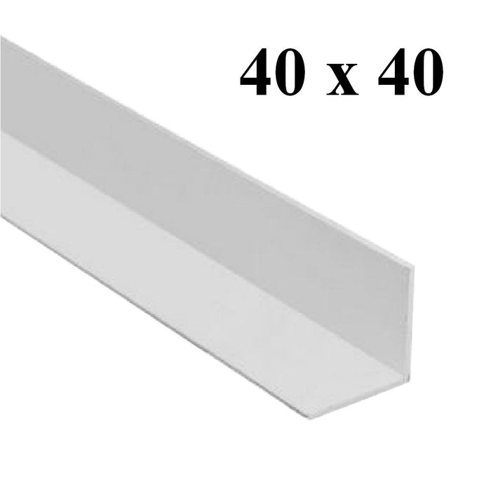 1 x White Rigid Angle 40mm x 40mm x 1 Metre (0651)