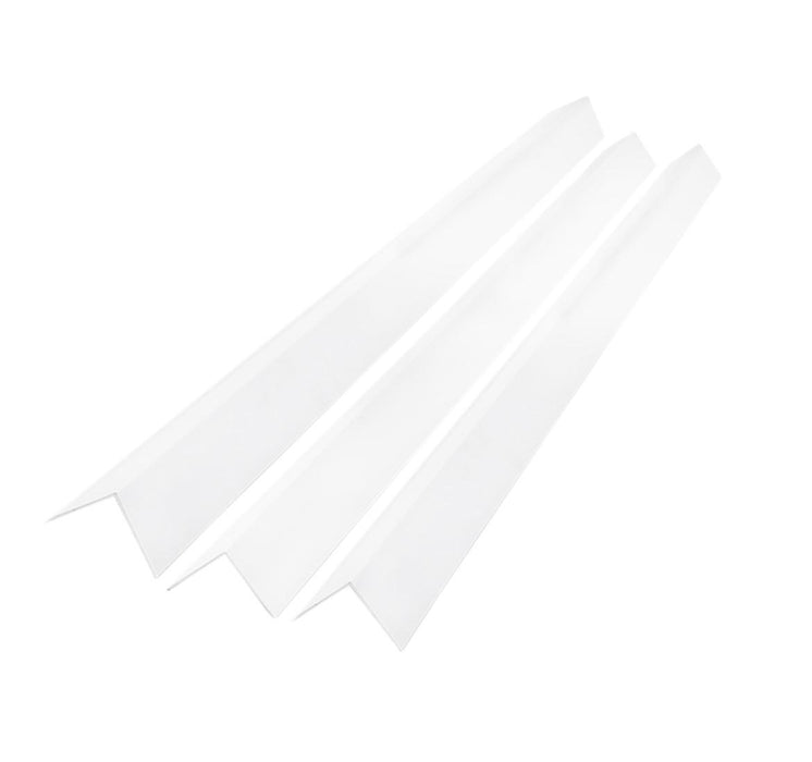 3 Pack - White Rigid Angle Trim - 10mm x 10mm x 1 Metre - PVC Corner Protector