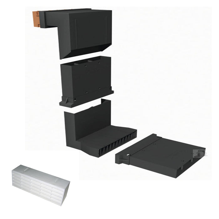 Timloc Telescopic Adjustable Vent with Extension Sleeves & White Air Brick (0376) ^^
