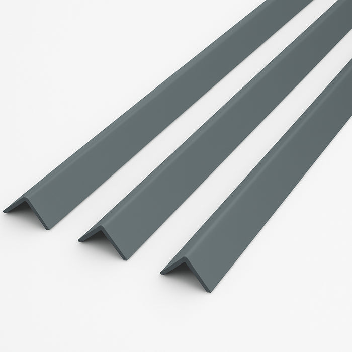 3 x Anthracite Grey Rigid Angle 25mm x 25mm x 1 Metre ^