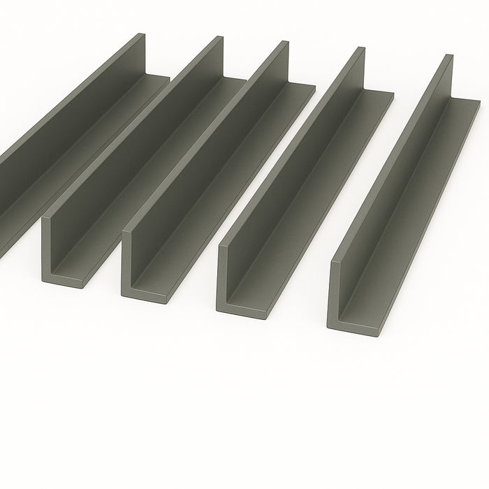 5 x Anthracite Grey Unequal Angle 50mm x 25mm x 1 Metre