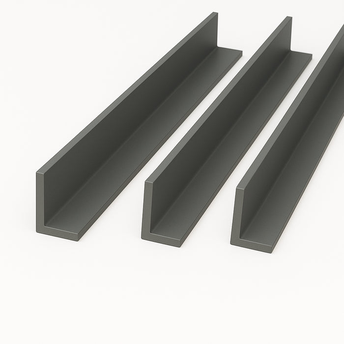 3 x Anthracite Grey Unequal Angle 50mm x 25mm x 1 Metre