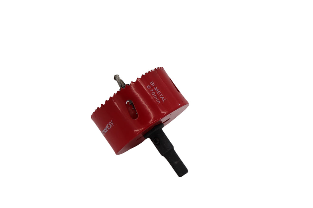 Smart DIY 70mm Bi-Metal Hole Saw with Arbor – Heavy-Duty Cutter for Wood, Metal, Plastic, Drywall & Soffits – Precision Drill Bit for Electricians, Plumbers & DIY Projects