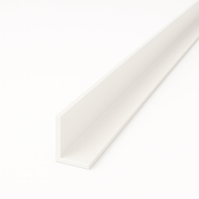 White Unequal Angle 50mm x 25mm x 1 Metre