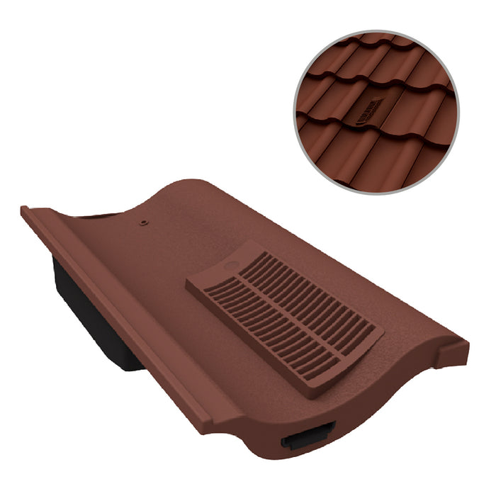 Antique Red Single Pantile Roof Tile Vent / Marley Redland Sandtoft