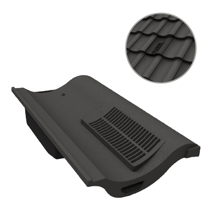 Grey Single Pantile Roof Tile Vent / Marley Redland Sandtoft