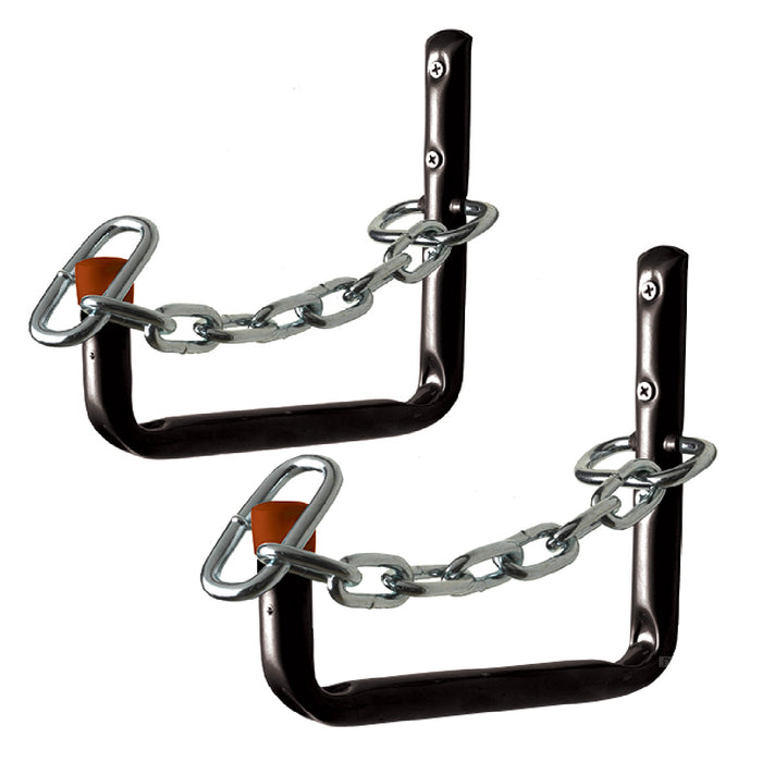 2 x Lockable 210mm Storage Hooks, Wall Mounted for Ladders & Bikes