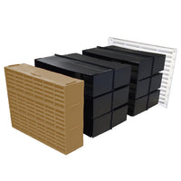 9" x 9" Extendable Combination Cavity Wall Sleeve Vent with Buff Air Bricks