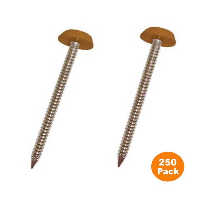 250 x 40mm Light Oak / Tan UPVC Poly Top Pins    [B&N]  (0189) ^^