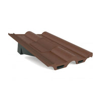 Manthorpe Brown Double Roman Tile Vent with Adaptor Kit for Concrete Tile Roofs