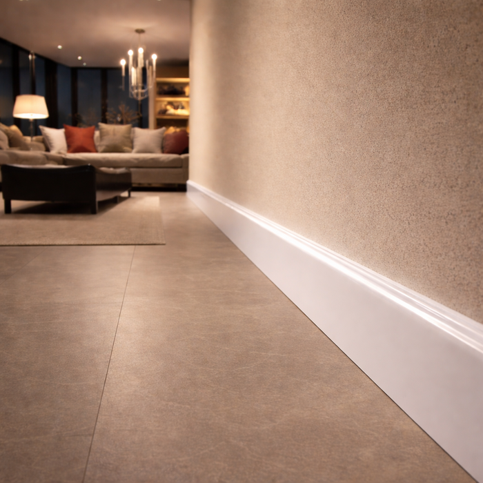 10 Pack White uPVC D-Mould Trim 45mm x 1m