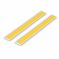 2 x 75mm White Adhesive Taped PVC Flat Bar x 1 Metre