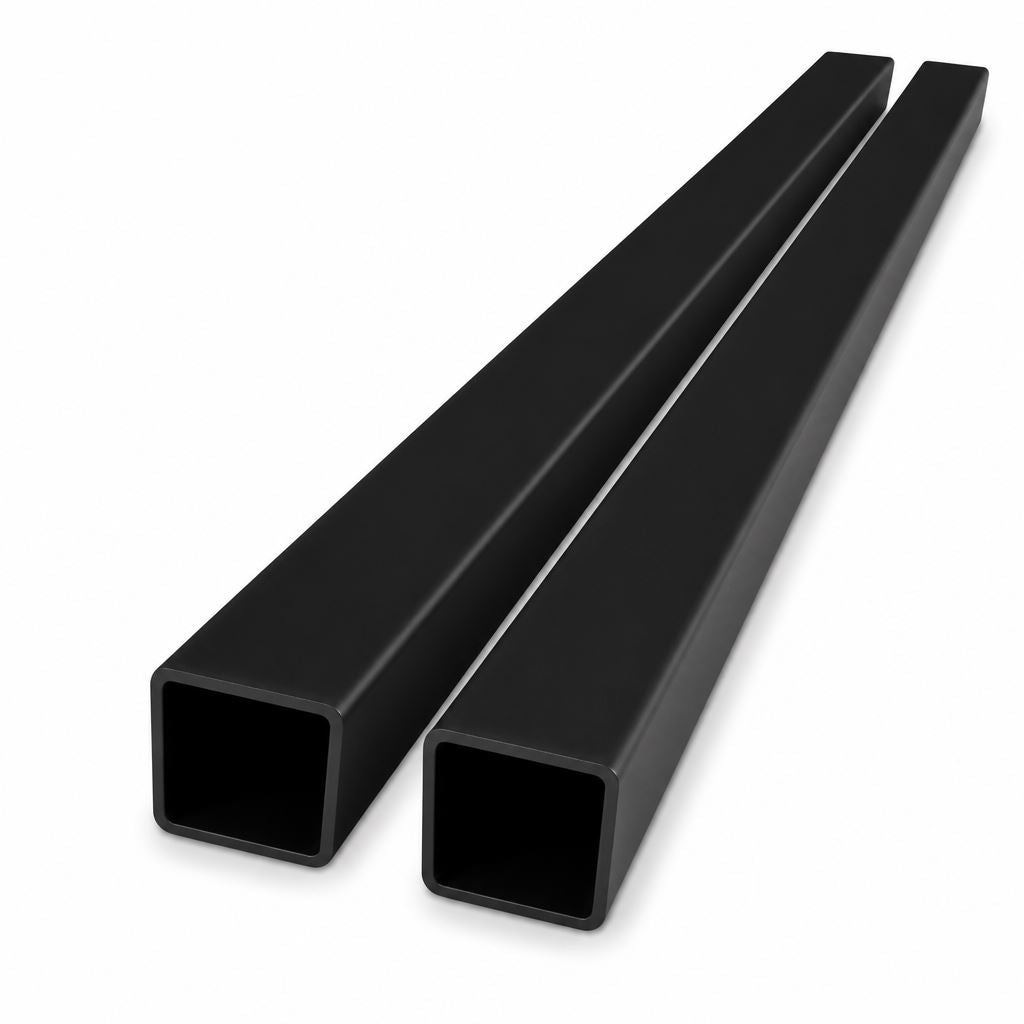2 x 25mm Black PVC Box Section 1 Metre Length