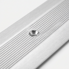 Aluminium Flooring Cover Edge, Silver Transition Strip Trim, 60mm x 89.5cm Doorway Profile for Surface Protection