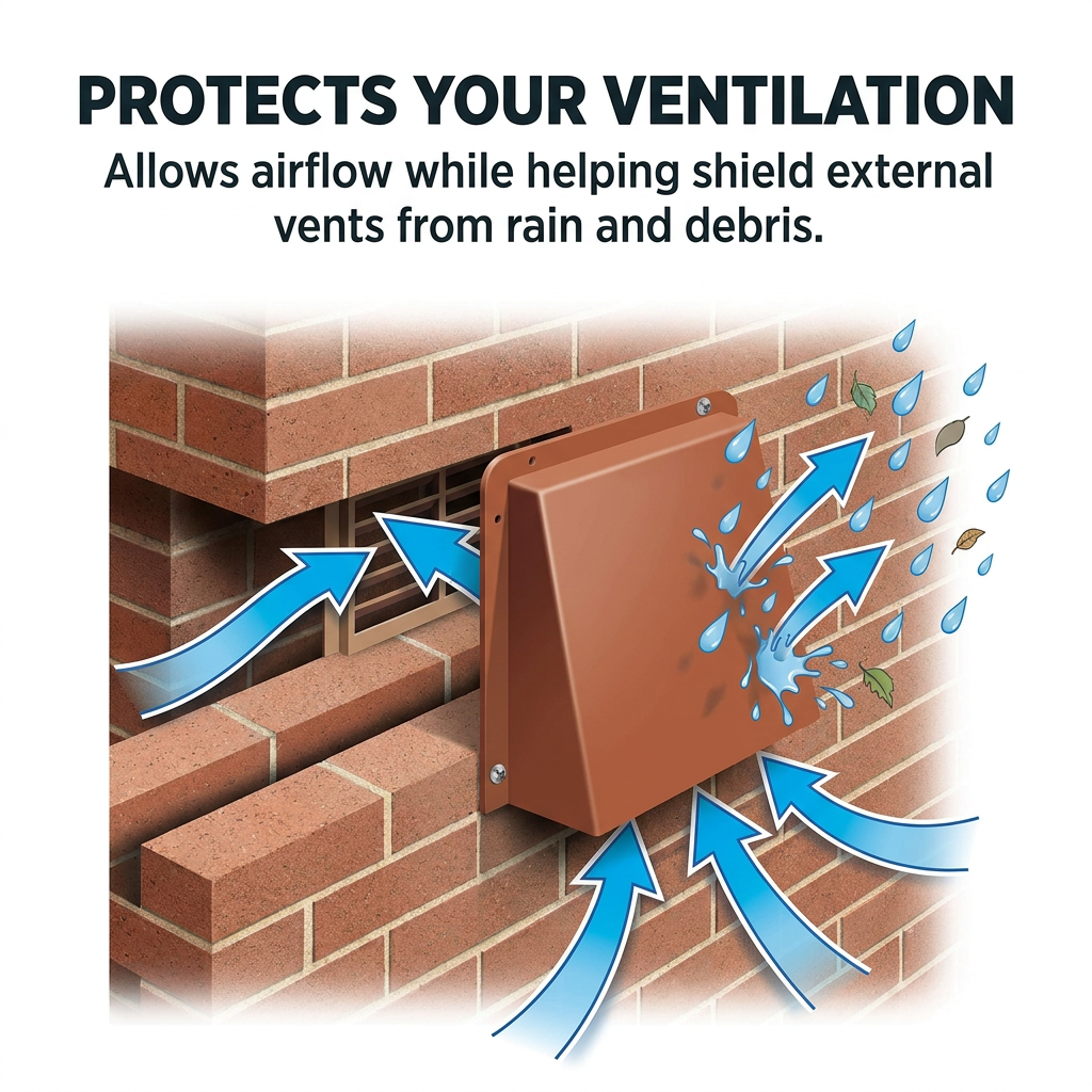 Hooded Cowl Vent Covers for Air Bricks Grilles Extractors Vents