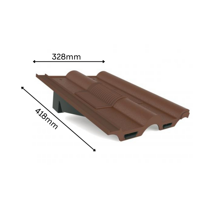 Manthorpe Brown Double Roman Tile Vent