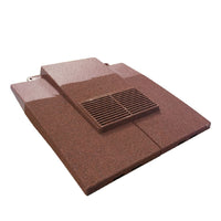 Manthorpe Granulated Old Red Plain Tile Vent with Adaptor Kit for Clay and Concrete Roofs