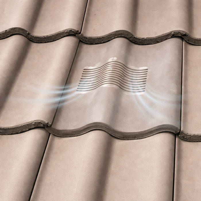 Timloc Brown Double Pantile Roof Tile Vent