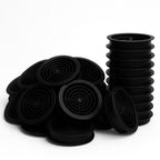 100 Pack 68mm Black Plastic Round Soffit Air Vents | UV Resistant UPVC Push-in Roof Disc for Fascia | Long-Lasting, Durable, and Weatherproof Circular Soffit Vent for Optimal Ventilation