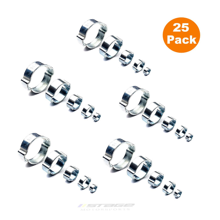 25 x W1 Double Ear Clamps  [ 3 - 5mm ]       (0242) ^^