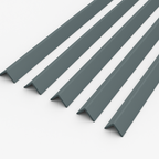 5 x Anthracite Grey 1 Metre UPVC Plastic Rigid Angle 10 x 10mm Corner Cover Trim 90 Degree