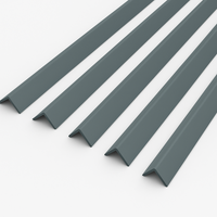 5 x Anthracite Grey 1 Metre UPVC Plastic Rigid Angle 10 x 10mm Corner Cover Trim 90 Degree