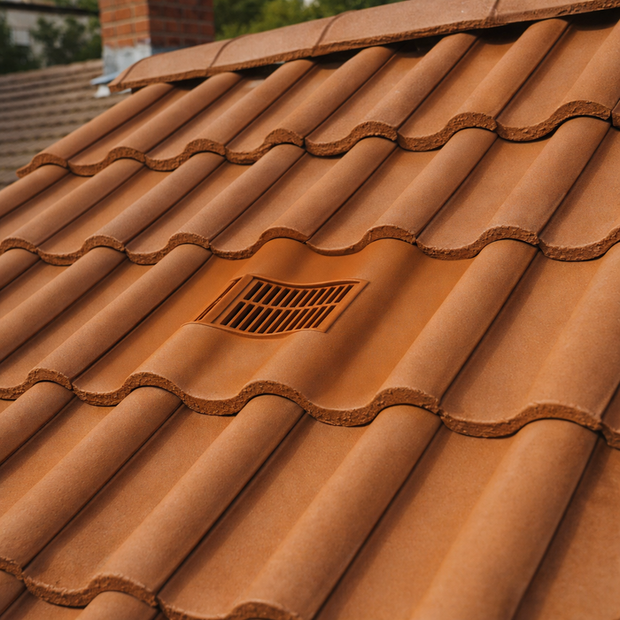Timloc Terracotta Double Pantile Roof Tile Vent with Adapter