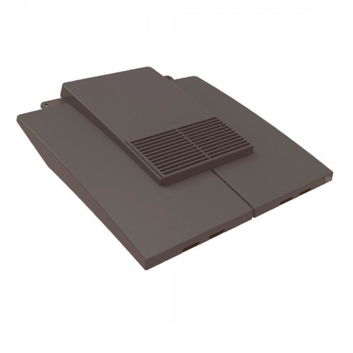Manthorpe Slate Grey Plain Tile Vent with Adaptor Kit for Clay and Concrete Roofs