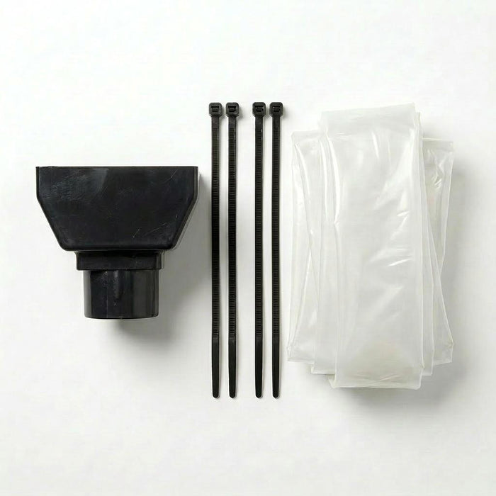 Black 15m Squared Gutter Stop End Outlet Kit 114mm