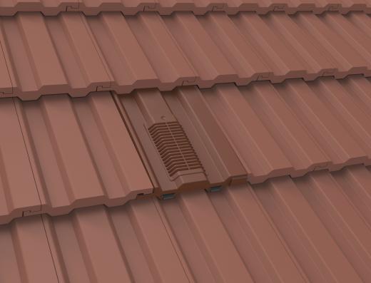 Manthorpe Antique Red Mini Castellated Roof Tile Vent, Marley Ludlow Plus Redland Sandtoft
