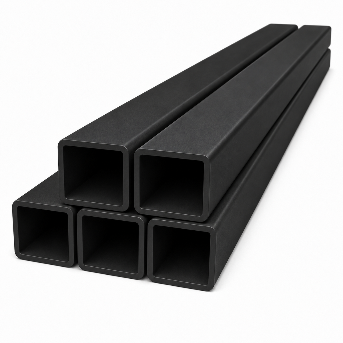 5 x 50mm Black PVC Box Section 1 Metre Length