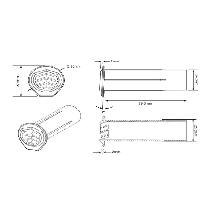 25 x Manthorpe Brown Round Drill Weep Vents       (0683) ^^