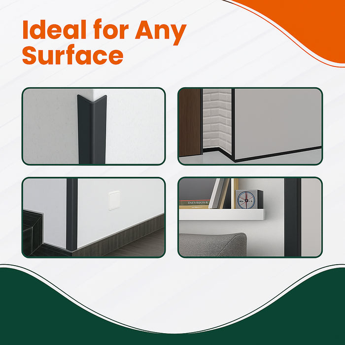 3 x Anthracite Grey Unequal Angle 70mm x 30mm x 1  Metre