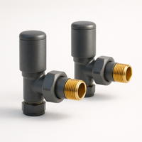 Kartell K-Rad Straight Modern Radiator Valve 15mm – Anthracite Grey – Pair