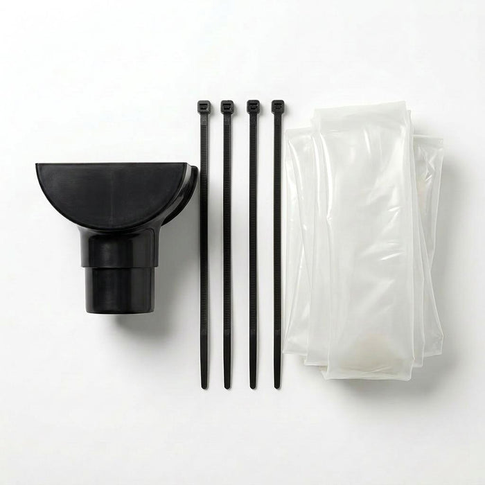 Black 15m Round Gutter Stop End Outlet Kit 112mm