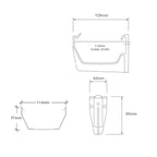10 x Brown Square Fascia Gutter Brackets, Freeflow 114mm Rain Water Systems