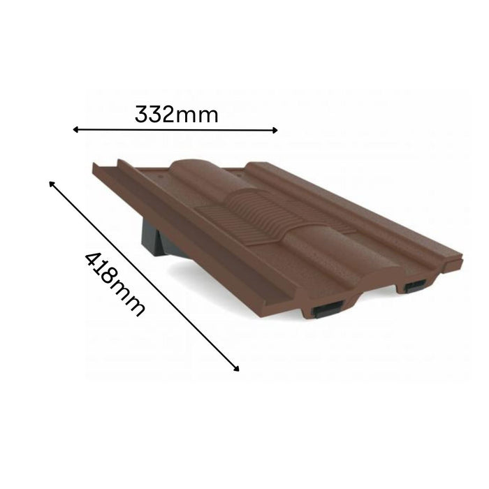 Manthorpe Antique Red Castellated Tile Vent with Adaptor Kit for Clay and Concrete Tile Roofs