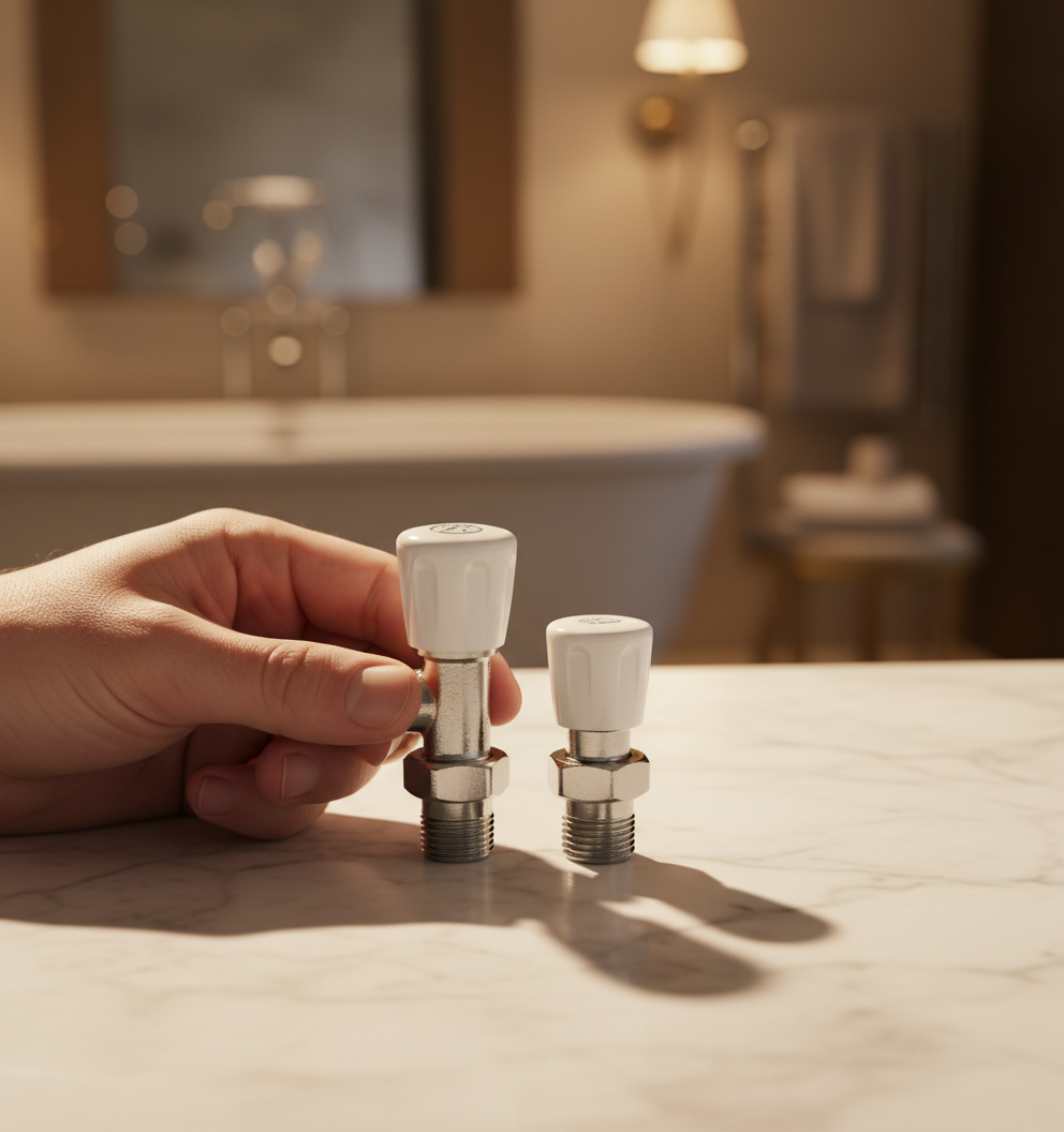 Kartell Angled Radiator Valves LS/WH