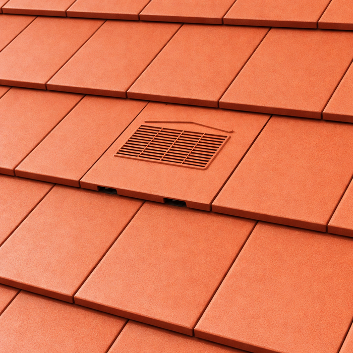 Non-Profile Roof Tile Vent - Red (With Pipe Adapter)