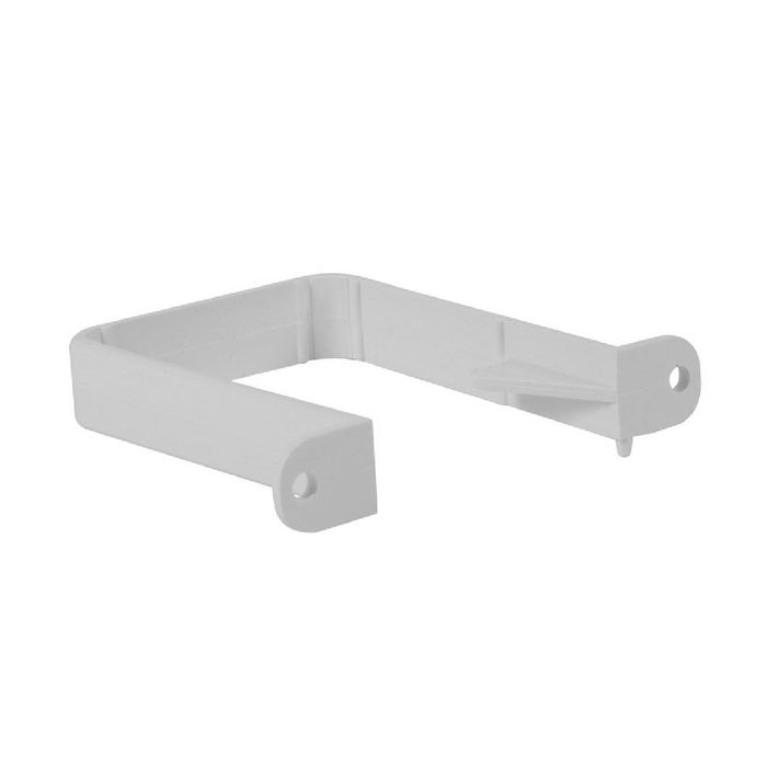 10 x White Square 65mm Downpipe Brackets, Freeflow Rain Water Systems