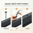 50 x 30mm Anthracite Grey UPVC Poly Top Pins [B&N] (0073)
