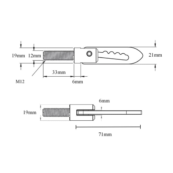 Antiluce Fastener 33mm Threaded Drop Lock Bolt On Catch for Trailers & Tailgates