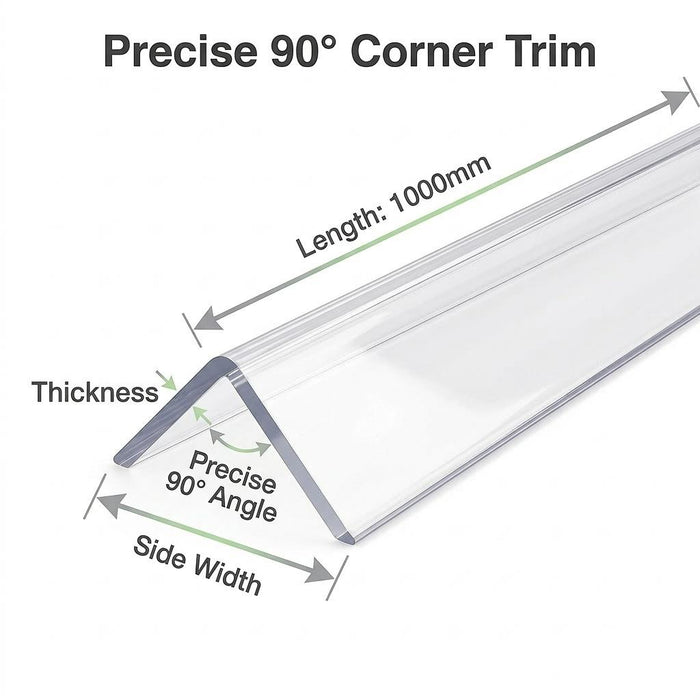 20 x 40x40mm Clear Angles x 1 meter