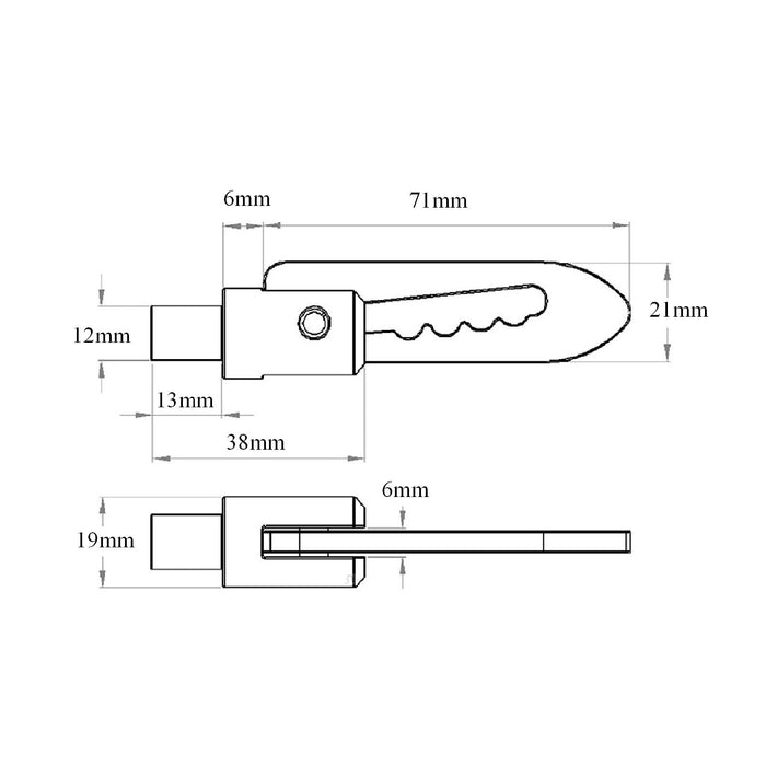 Antiluce Fastener Weldable Drop Lock Catch for Horseboxes, Trailers & Tailgates