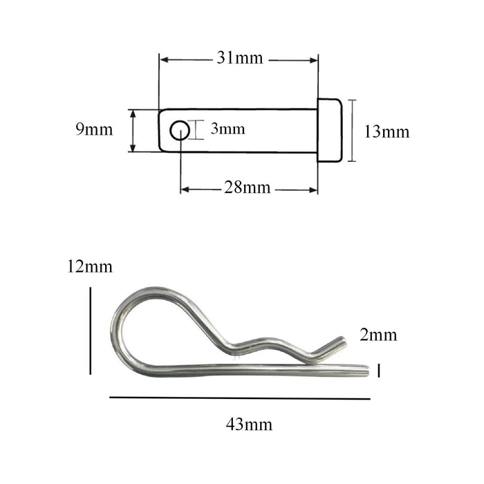 10 x Clevis R Clips  [ACP7 & RC1]    (0313) ^^