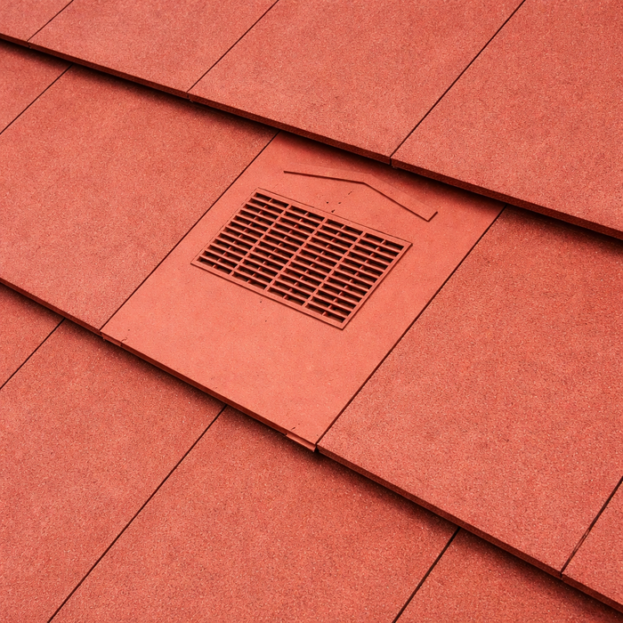 Timloc Brown Flat Edge Roof Tile Vent with Adapter