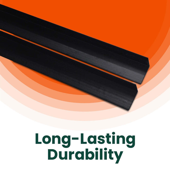 3x Black Rigid Angle – 40mm x 40mm x 1m PVC Corner Trim