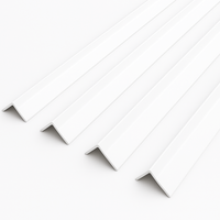 4 x White Rigid Angle 100mm x 100mm x 1  Metre  ^