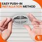 100 Pack 68mm White Plastic Round Soffit Air Vents